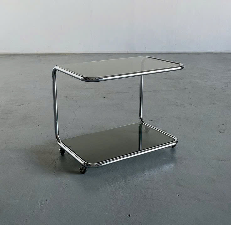 Modesk SS Couch Table - Version Double Glass (Phân loại: Có bánh xe)