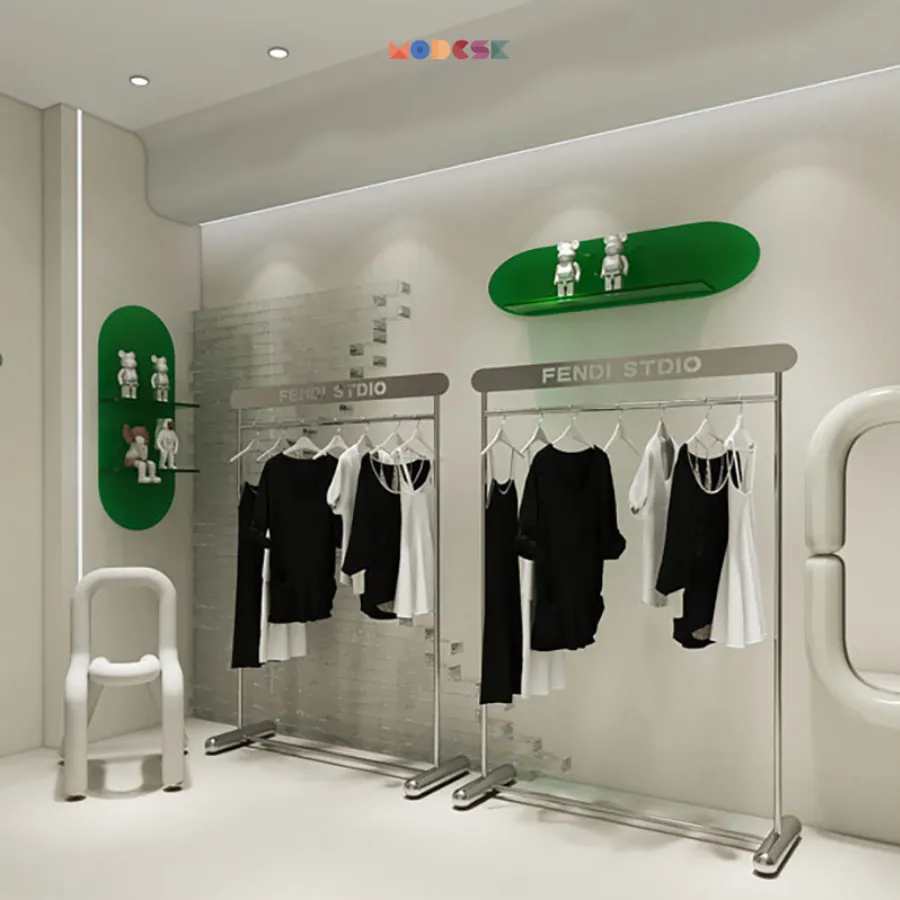 [MSSSCR0062] Modesk SS Rename Clothing Rack/ Sào khắc tên trưng bày livestream/D1500 x R400 x C1600 mm