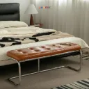 [SS BENCH CHAIR] - Ghế dài thư giãn, đọc sách, decor quán cà phê Modesk khung inox 304