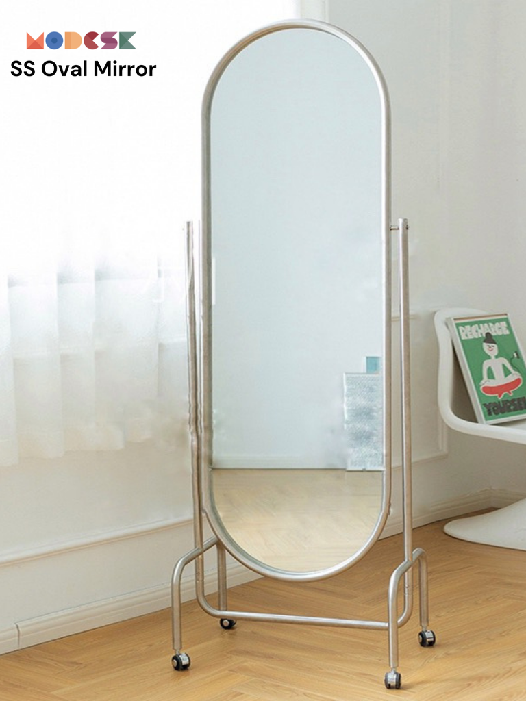 MODESK SS Rotating Oval Mirror